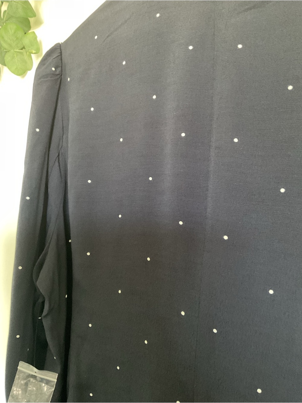 Vince Camuto Navy Blazer with Subtle White Dot Print - Picture 5 of 7